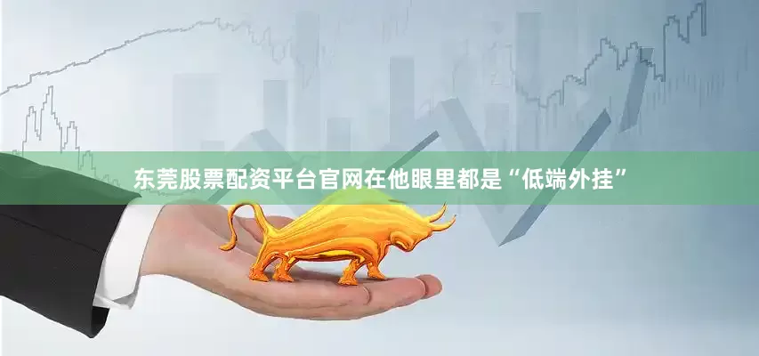 东莞股票配资平台官网在他眼里都是“低端外挂”